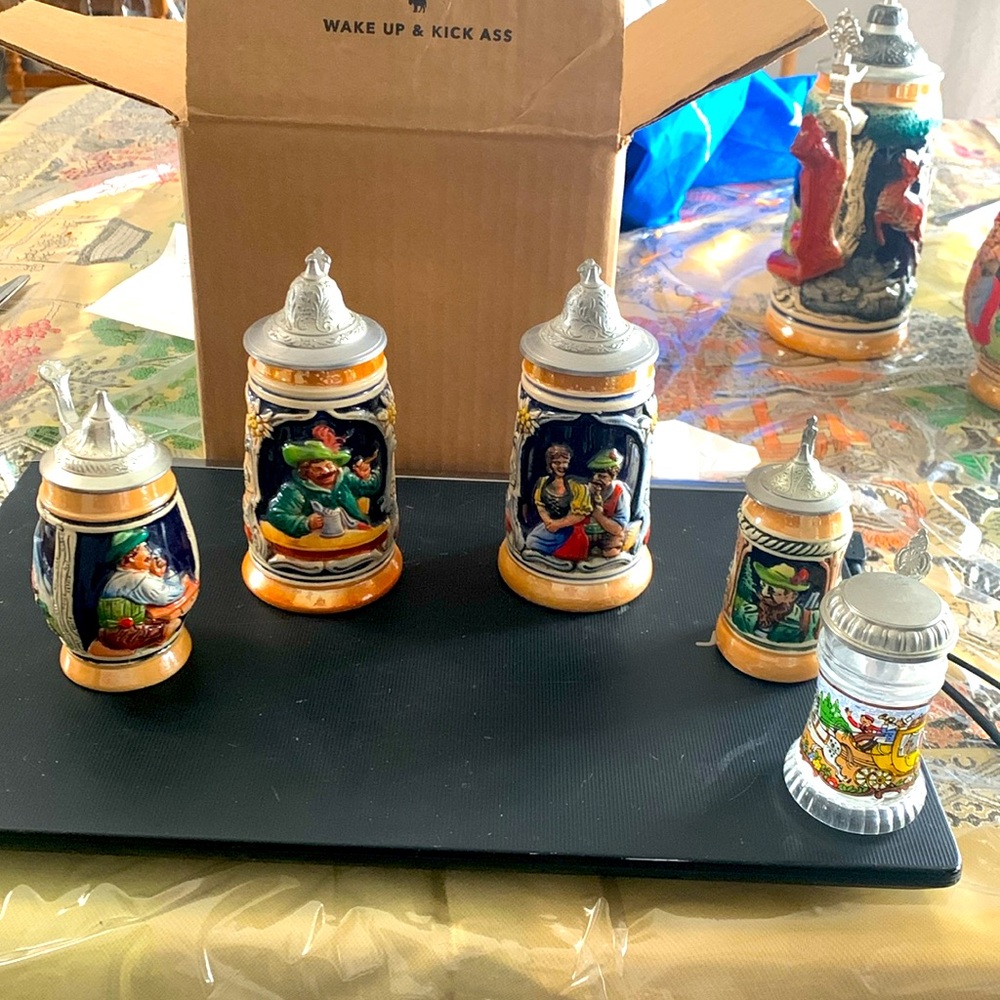 Set of mini beer steins made in Germany